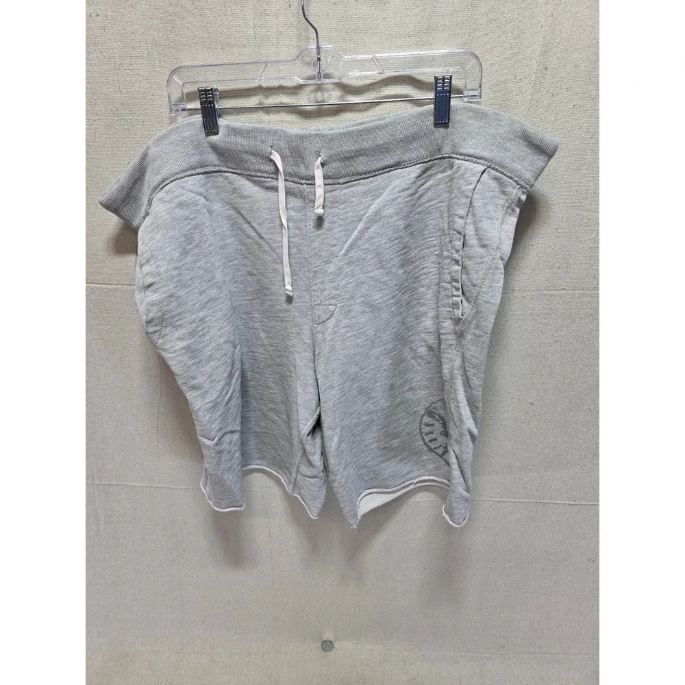 American Eagle Outfitters Mens Gray Fleece Sweat Shorts Raw Hem Size Large
